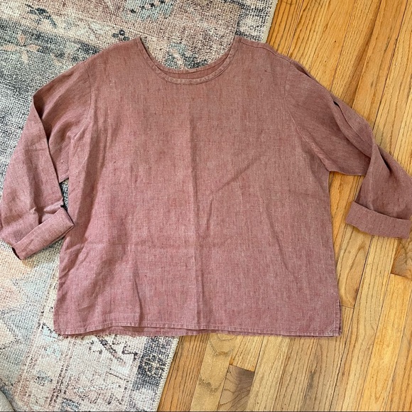 FLAX Linen Long Sleeve Tunic - Picture 4 of 5